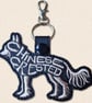 Chinese Crested Keyring - Embroidered Dog Word Art Bag Charm - Image 3