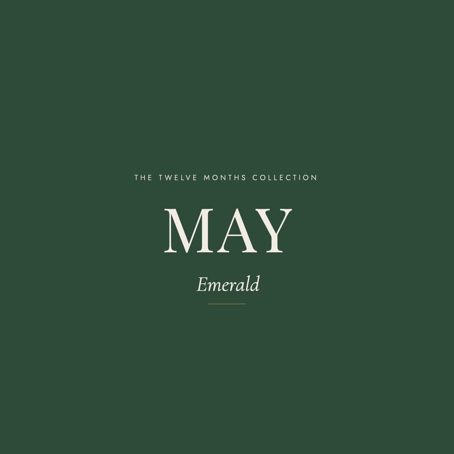 May Birthstone Ring - Hammered Silver & Emerald - Handmade in England