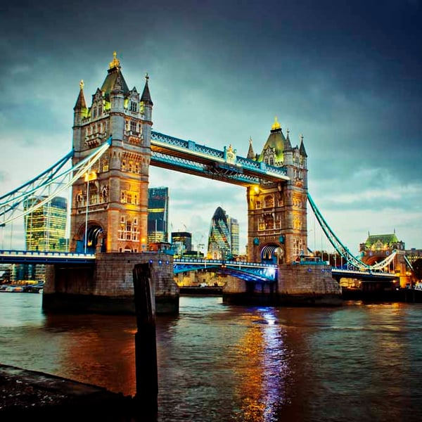 Tower Bridge River Thames England UK 18"x12" Print