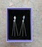 Elegant Sterling Silver Kite Studs with Tassles - Image 9