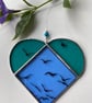 Stained Glass Seagull Heart - Image 1