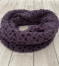 Purple Infinity Scarf - Handmade - Crochet - Practical Gifts for Her - Image 4