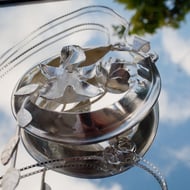 Sterling Silver Flower Basket Pendant