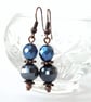 Dangly copper earrings with Preciosa® crystal - Image 4