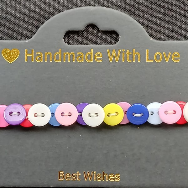 Handmade button bracelet 