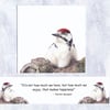 Garden Bird Card, Realistic Woodpecker Birthday Card and Inspirational Bookmark