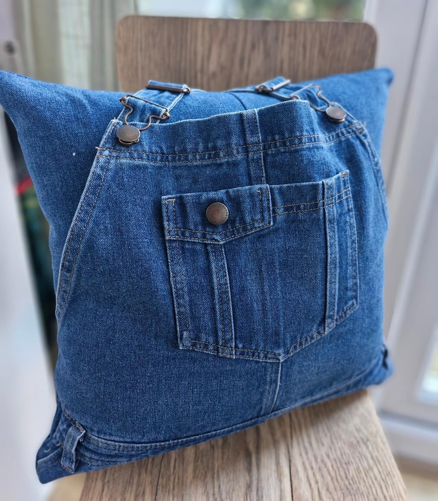 Large Memory Complete Cushion Handmade Using The Clothing of a Loved one Jeans