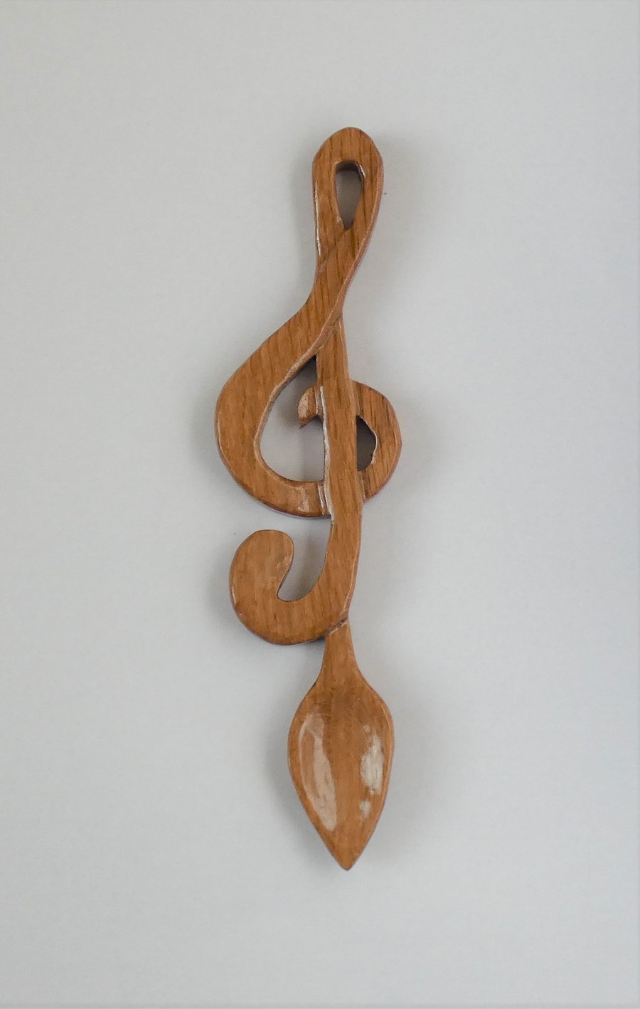 Unique Wooden Oak Treble Clef Love Spoon 