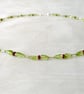 Peridot and Ruby Necklace with Sterling and Fine Silver  - Image 4