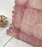 Hand Printed Organic Cotton Oblong Cushion - FOLKI - Rose Pink - Image 6