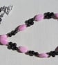 Red Garnet & Rose Quartz Gemstone Beaded Statement Necklace "Shiraz" - Image 5