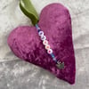 Crushed Velvet Hanging Heart