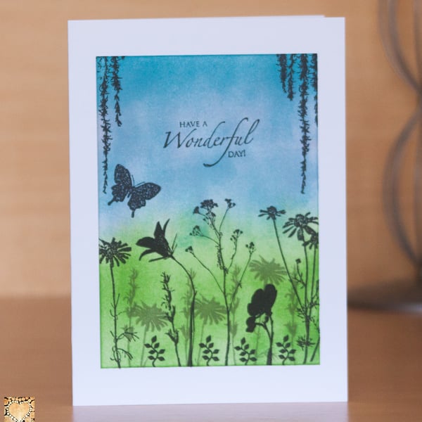 Wonderful Day Wildflowers Handmade Card