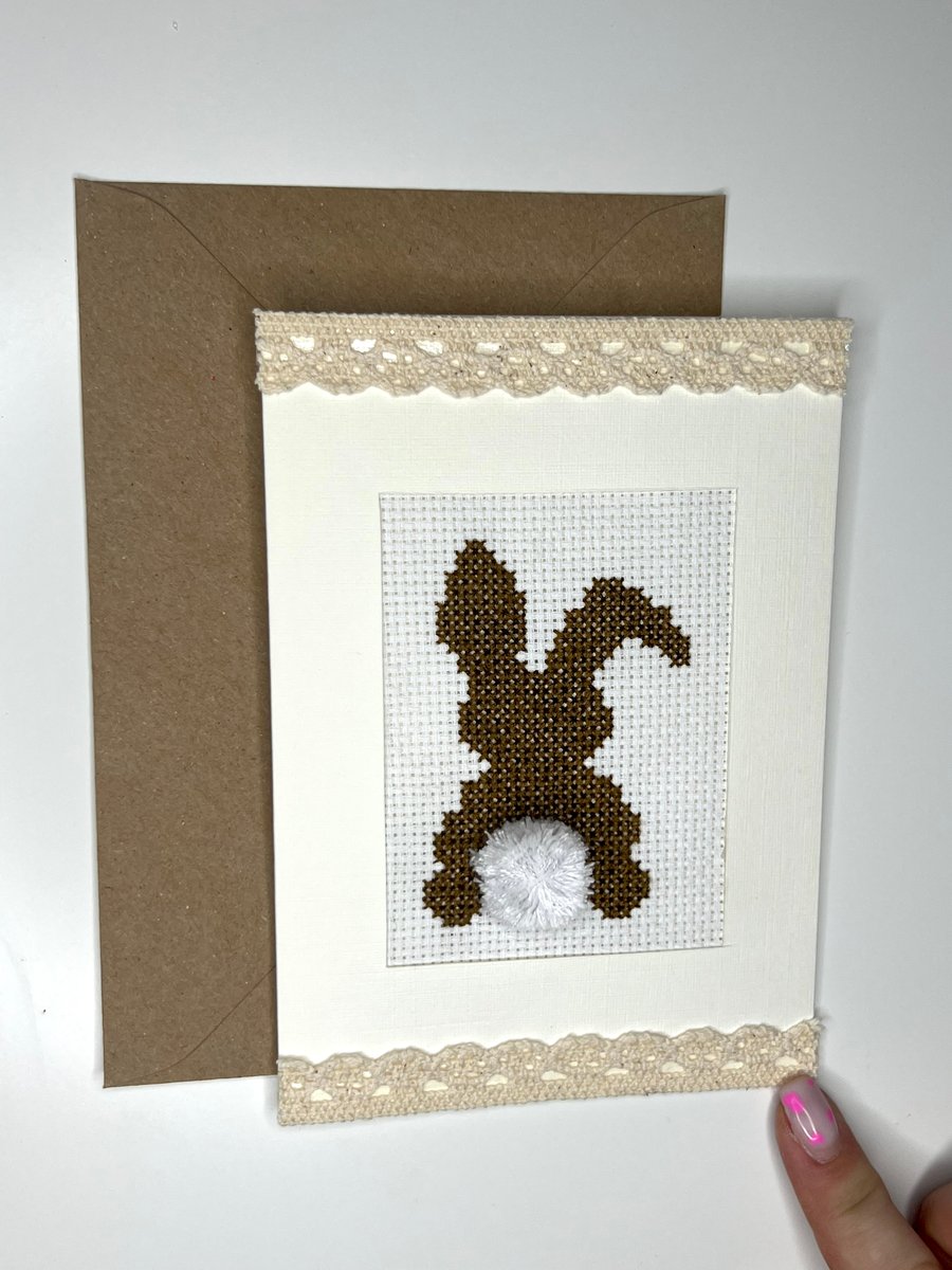 Brown bunny with pompon