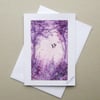 hand painted original art fantasy watercolour blank card ( ref F 1004 E4 )