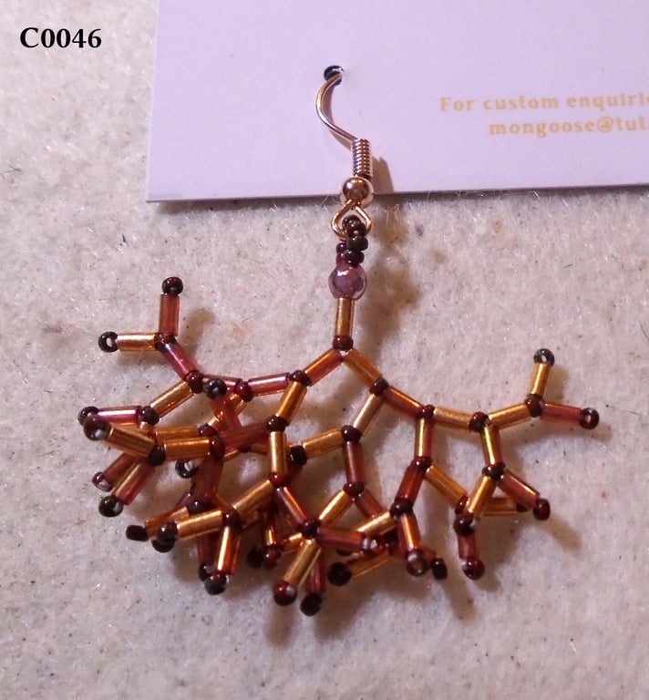 Fractal-style earrings (customisable)
