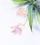 Pink Tulip  Spring Flowers Original Watercolour Painting - Image 5