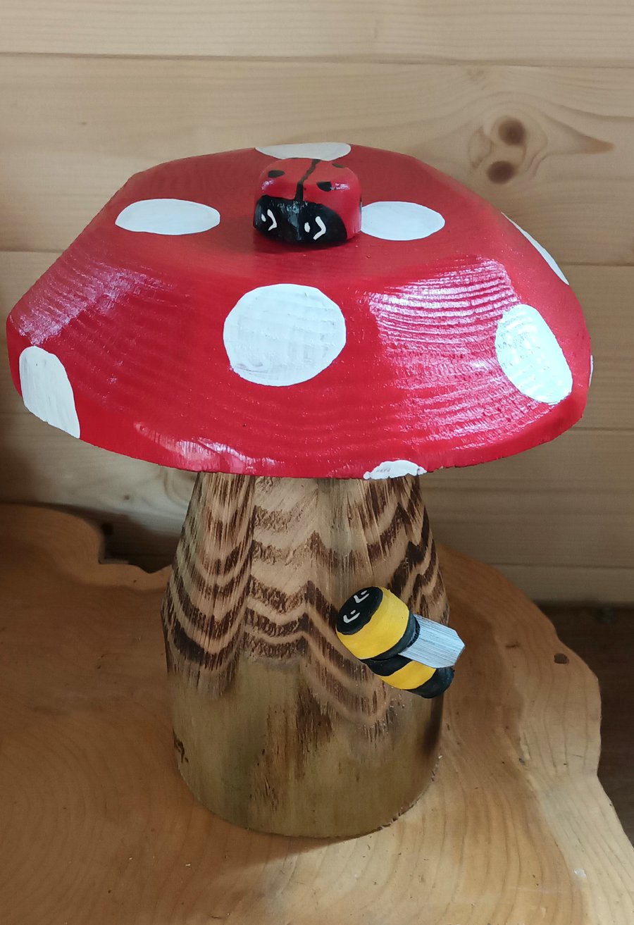 Red flat top Toadstool (A3)