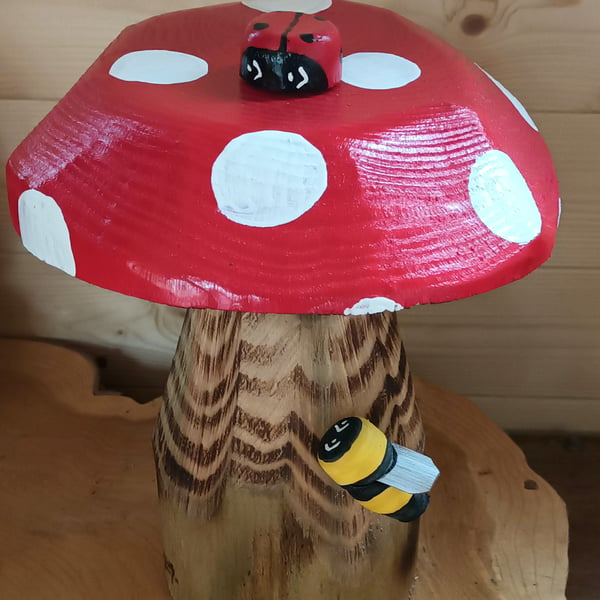 Red flat top Toadstool (A3)