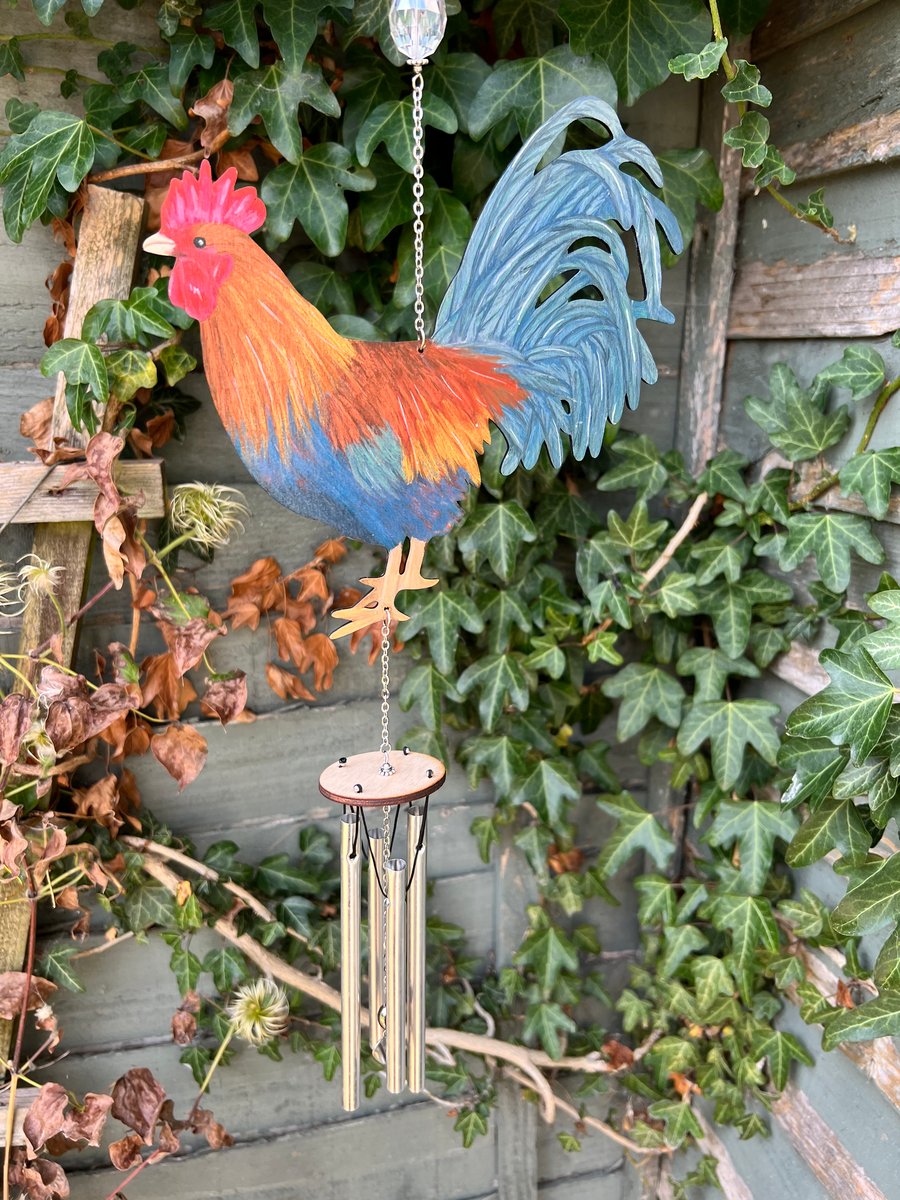 Cockerel wind chime 