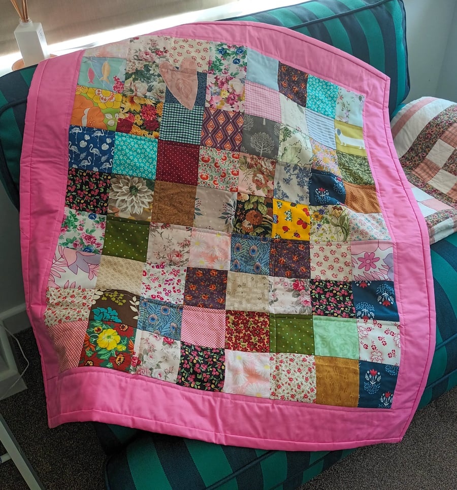 Quilted Baby Floor Mat, Patchwork Design