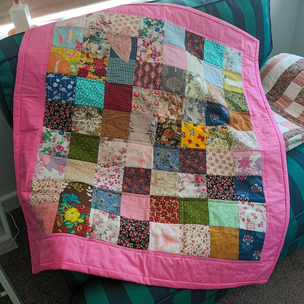 Quilted Baby Floor Mat, Patchwork Design
