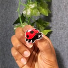 Handmade Cute Ladybird Badge Pin