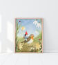 Robin Art Print - Signed A4 Print - Image 2