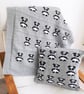 Knitting Pattern for Panda Cushion and Blanket.  Digital Pattern - Image 1