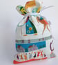 Christmas Gift Bag - Nativity reusable fabric mini sack - Image 2