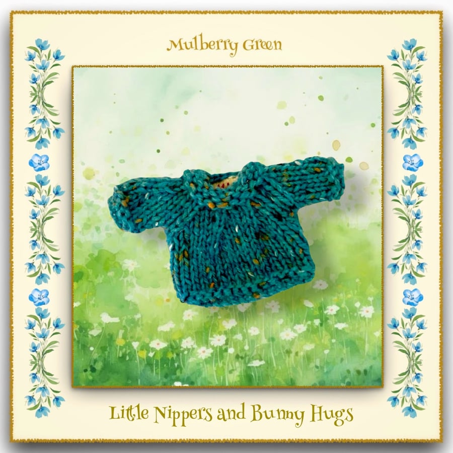 Little Nippers and Bunny Hugs Teal Jumper