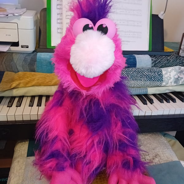 Pink monster puppet 