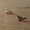 Sterling Silver Robin Stud Earrings