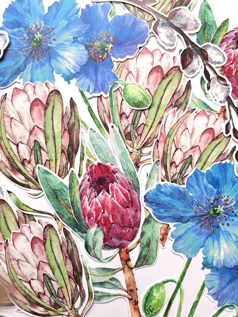 Large Flower Head die cuts, embellishments, card toppers, floral card toppers