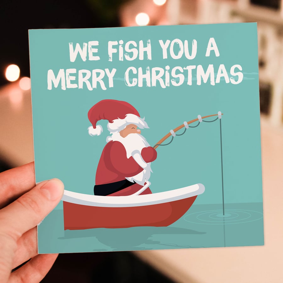 Christmas card: Fish you a Merry Christmas