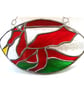 Welsh Dragon Red Rugby Ball Suncatcher Stained Glass 009 - Image 3