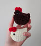 Crochet Chicken Plushie, Handmade Amigurumi Stuffed Toy for Gifts and Decor