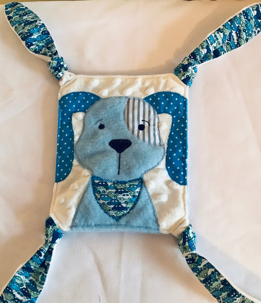 Blue dog baby Taggy blanket 