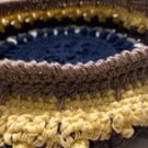 Medium sized Crochet basket with a vintage twist
