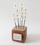 Mother of Pearl Buttons in a Wood Block 'little things' - Image 2