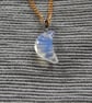Crescent Gemstone Pendants on Gold Chain - Image 4