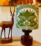 Hollywood Regency MidCentury Rococo French Vintage Green White Fabric Lampshade  - Image 3