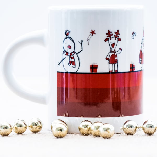 Humorous Xmas Coffee Mug - Father Christmas Santa Reindeer Snowmen fun cartoons