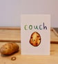 Couch Potato - Cute Pun - Postcard - A6 Print