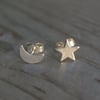 Star and Moon Studs