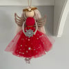 Xmas angel, xmas tree ornament, keepsake doll, hanging angel, angel love