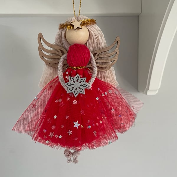 Angel Xmas angel, xmas tree ornament, keepsake doll, hanging angel, angel love