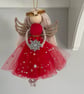 Angel Xmas angel, xmas tree ornament, keepsake doll, hanging angel, angel love