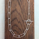 Handmade silver paperclip chain