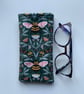 Bee Print Fabric Quilted Fabric Glasses Case